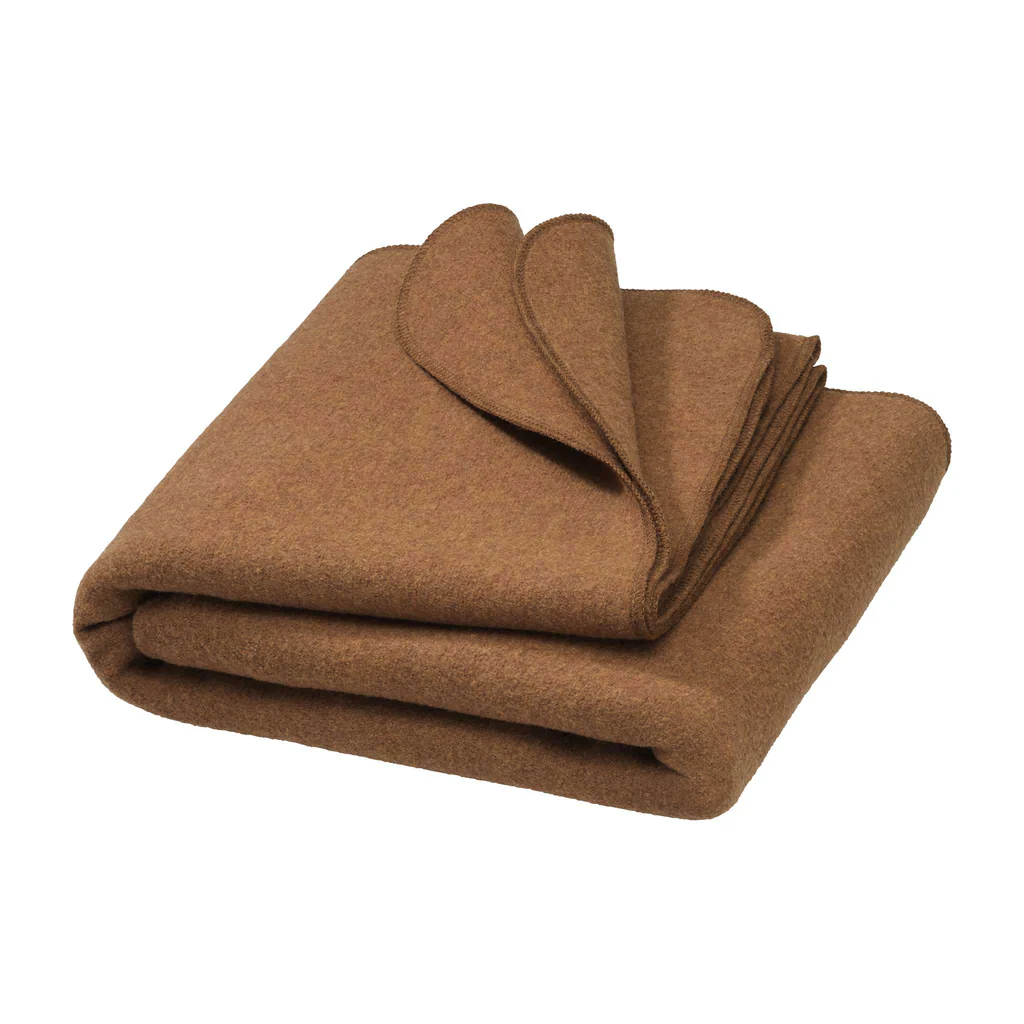 boiled wool blanket hazelnut 2048